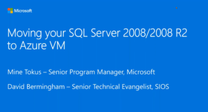 moving sql server 2008/2008 R2 to Azure VM