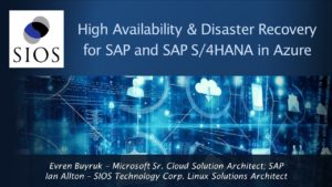 high availablity and disaster recovery for sap and sap s/4hana in azure